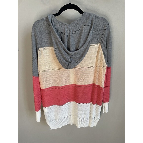 BTFBM Multi-Color Zipper Sweater With Hood. XL - Picture 3 of 4